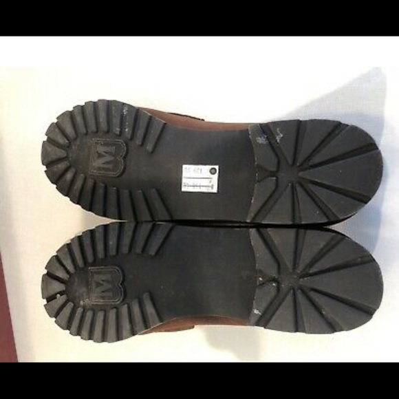 Suede Brown Loafers W/designer Logo Heel - Picture 7 of 11